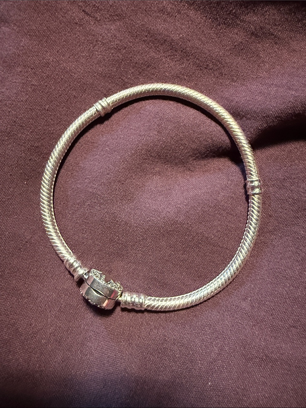 Pandora Silver North Star Clasp Snake Chain Bracelet - Picture 3 of 3